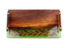 Walnut Epoxy Resin Serving Tray with Chili Peppers