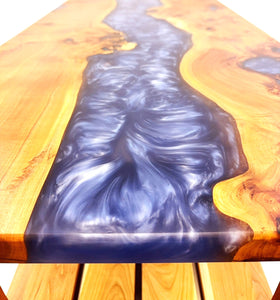 Applewood Epoxy Resin River Coffee Table