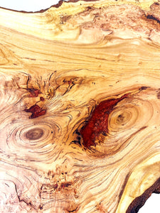 Cherry Burl End Table with Epoxy Resin Accents