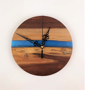 Walnut Epoxy Resin River Clock