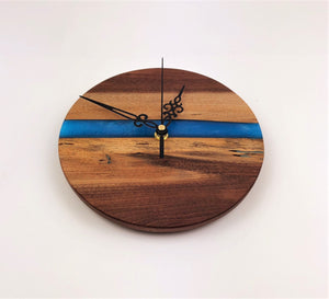 Walnut Epoxy Resin River Clock