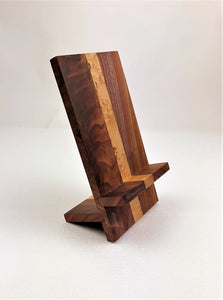 Walnut Bird's Eye Maple Phone Stand