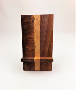 Walnut Bird's Eye Maple Phone Stand