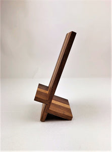 Walnut Bird's Eye Maple Phone Stand