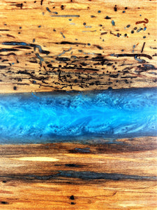 Spalted Maple Epoxy Resin River Serving Tray