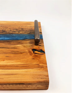 Spalted Maple Epoxy Resin River Serving Tray