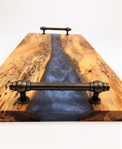 Spalted Maple Epoxy Resin River Serving Tray