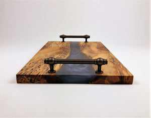 Spalted Maple Epoxy Resin River Serving Tray