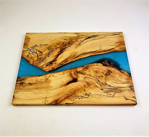 Spalted Maple Epoxy Resin River Charcuterie Board