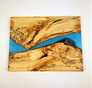 Spalted Maple Epoxy Resin River Charcuterie Board